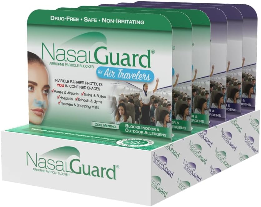 Letoun Particle Blocker Nasal Gel pro vzdušné cestovatele - Drog- Free, non-dráždivý, non-ospalost, Letadlo Travel Schváleno - Více než 150 Aplikace per Tube (Smíšené, 3g, Balení 6)