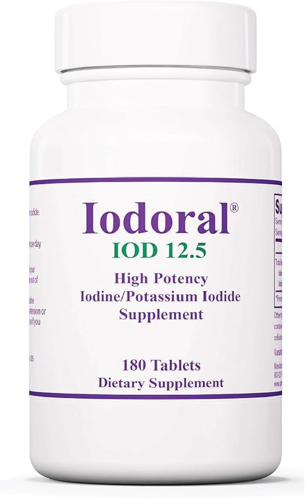 Jodové tablety 12, 5 mg pro nutriční podporu - 180 tablet - denní dodatek s jodidem draselným pro wellness & vitalitu - 1 balení