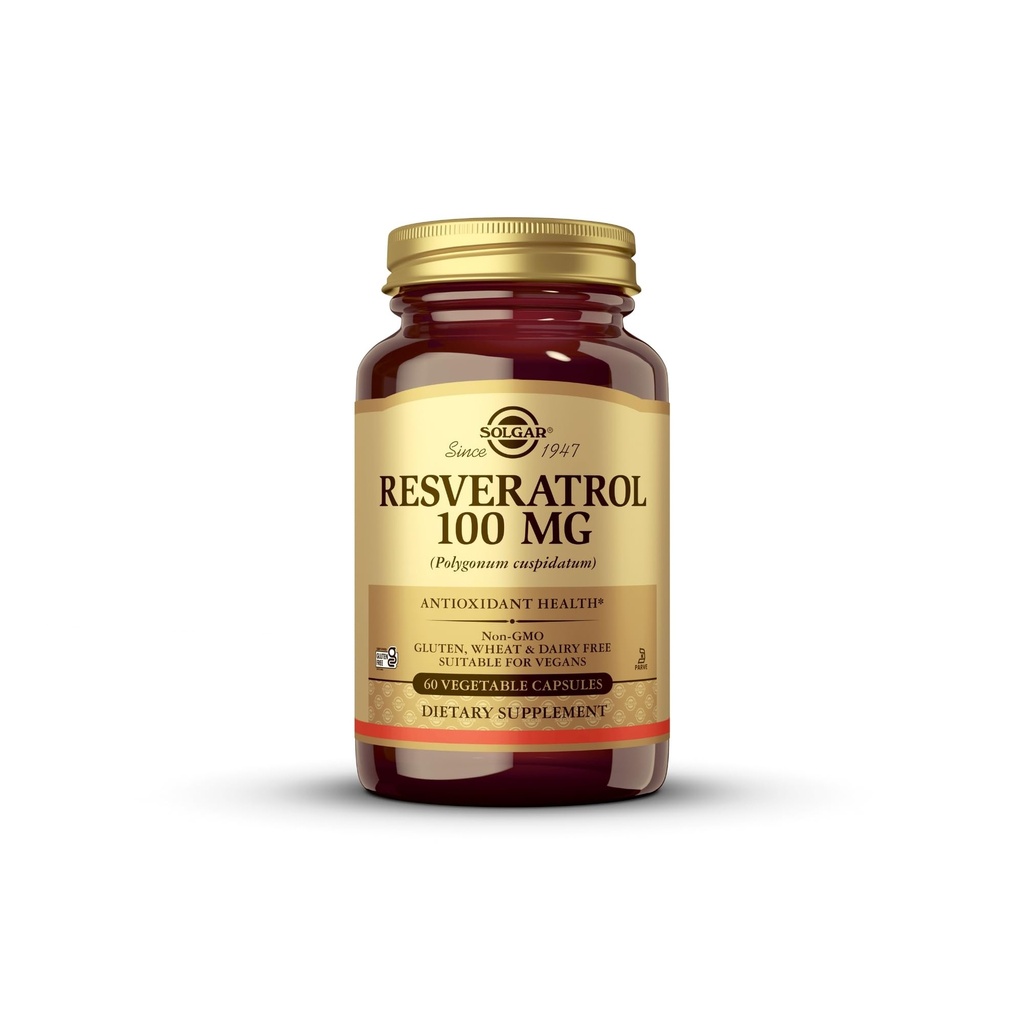 Solgar - Resveratrol 100 mg, 60 zeleninových tobolek