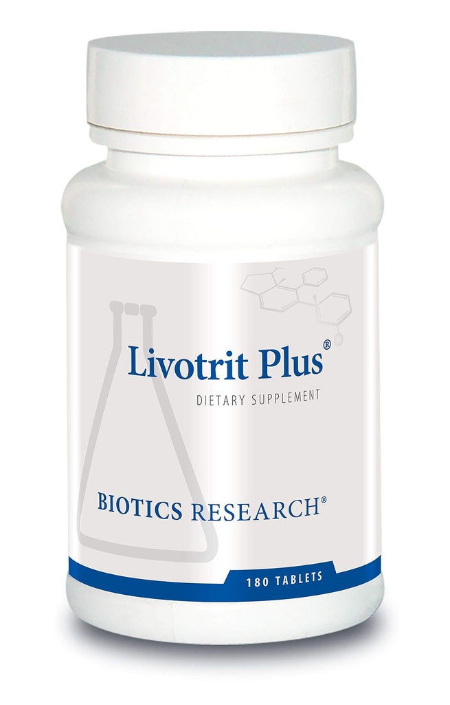 Biotika Výzkum Livotrit Plus Čištění jater a Detox Supplement přírodní non GMO Bylinné míchání s Mléko Thistle 180 Tablety