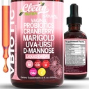 Čisté Nutraccis VBiotic Vaginální Probiotika pro ženy tekuté Kapky 124; Cranberry Uva Ursi Horsetail D- Mannose Prebiotics Marigold & Black Cohosh Vaginální Zdravotní dodatek