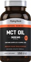 Piping Rock MCT Oil Softgel Kapsle 124; 3600mg Př