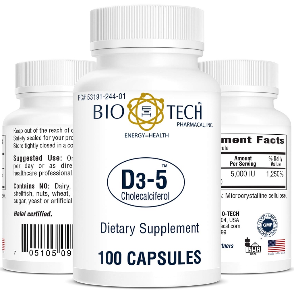 Bio Tech Vitamin D Kapsle 53191024401 1 Lahev, 100 per Lahvička