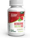 Přírodní vědy Berberine HCL s Phytosome Green Tea for Weight Management, 100% čistý klinický stupeň Berberine HCL pro lepší absorpci - Pomáhá metabolismus, udržuje plný pro delší - 60 Caps