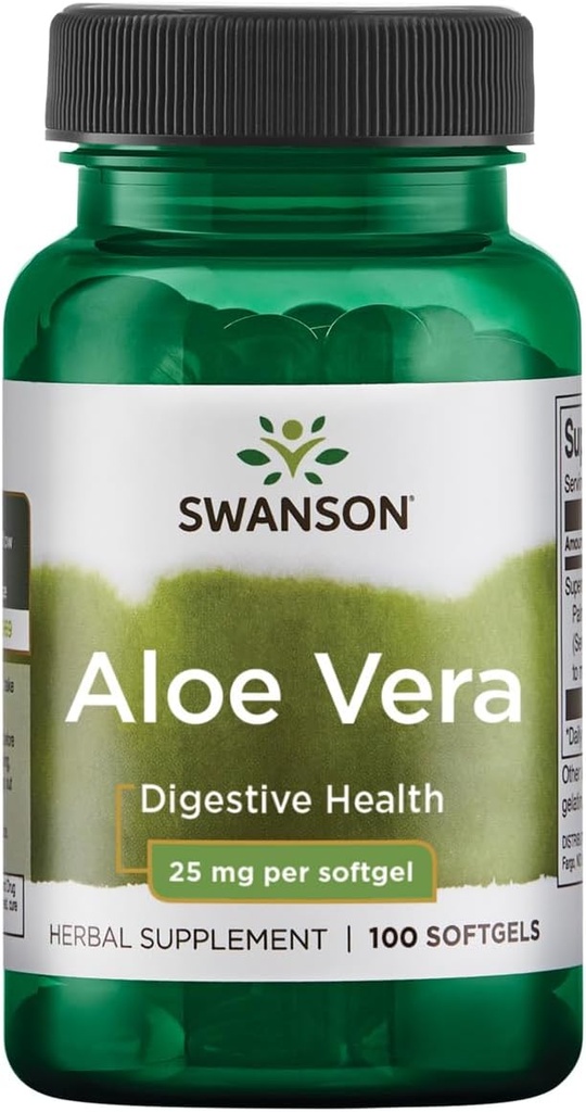 Swanson Aloe Vera 25 miligramů 100 Sgels