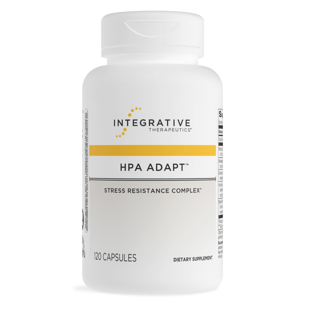 Integrační terapeutika HPA Adapt - Adaptogenní doplněk pro podporu stresu * - Zahrnuje Ashwagandha, Rhoddiola & Ostatní Adaptogenní Byliny * - Vegan, Dairy- Free & gluten- Free - 120 Kapsle