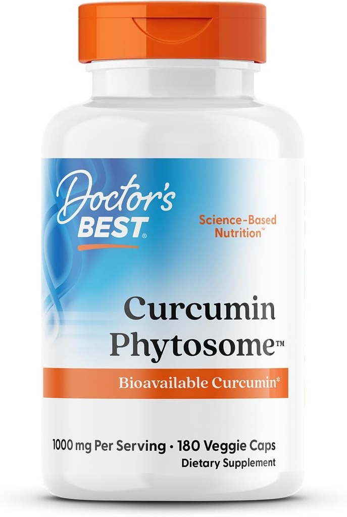 Lékaři Nejlepší Curcumin Phytosome, Biologický Curcumin, Non- GMO, Gluten Free, Soy Free, Vegan, 1000mg, 180 Veggie Caps
