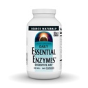 Zdroj Naturals Essential Enzymes 500mg, Biologický-Zarovnaný vícevrstvý doplněk enzymu Bylinné Defense for Digestion, Gas, Zácpa & Bloating Relief - Digestive Aid * - 360 Kapsle, 360 Podání