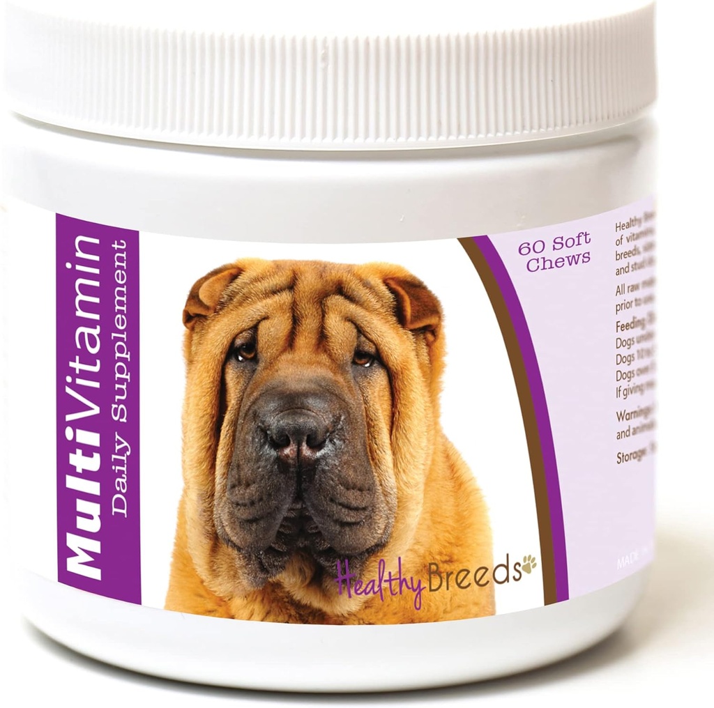 Zdravé Breeds čínské Shar Pei Multi- Vitamin měkké Chews 60 Počet