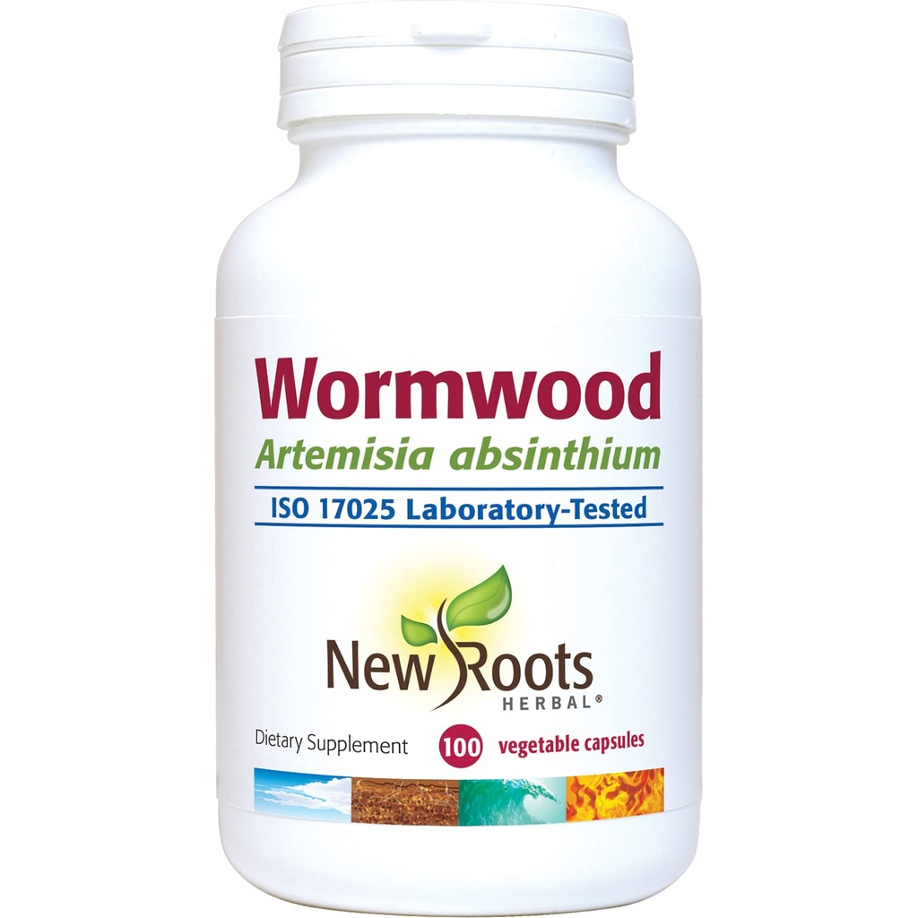 NEW ROOTS HERBAL Wormwood (100 Veg Caps) - Appetite, Digestion and Intestinal Balance Support - Non- GMO & gluten zdarma