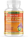 Saffron Extract Supplement - 88.25 mg Kapsle s standardizovaným .3% Safranal Extract Plus čistý saffron prášek, 60 Maximální síla Vegetariánské pilulky - Premium Appetite a doplněk očí
