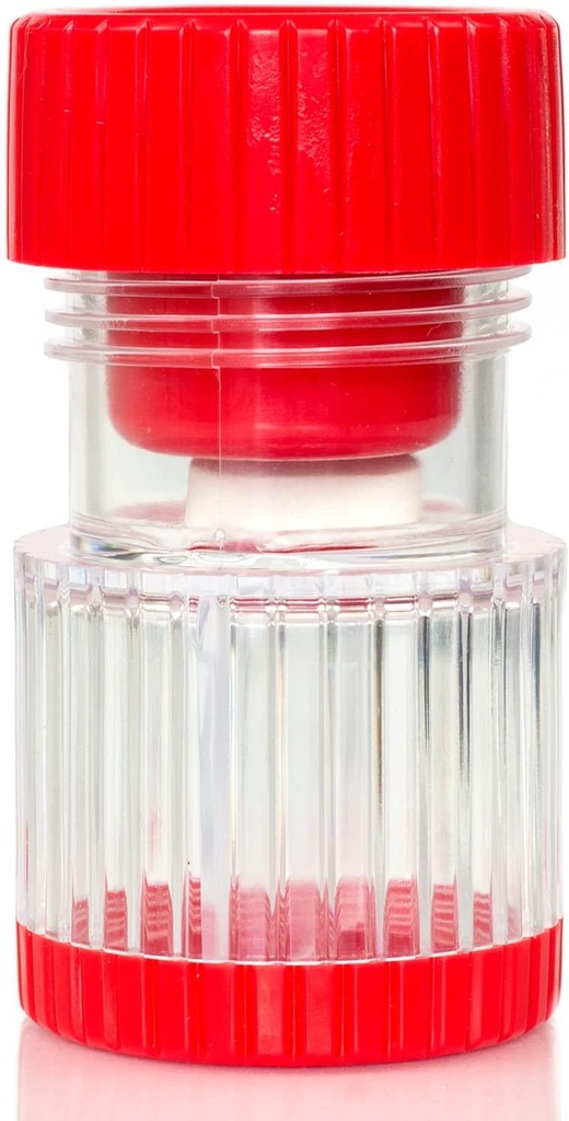 HealthSmart Pill Crusher and Grinder, Crushes Vitamíny a tablety, Drží až 2 pilulky, S ergonomickými gripy, červená
