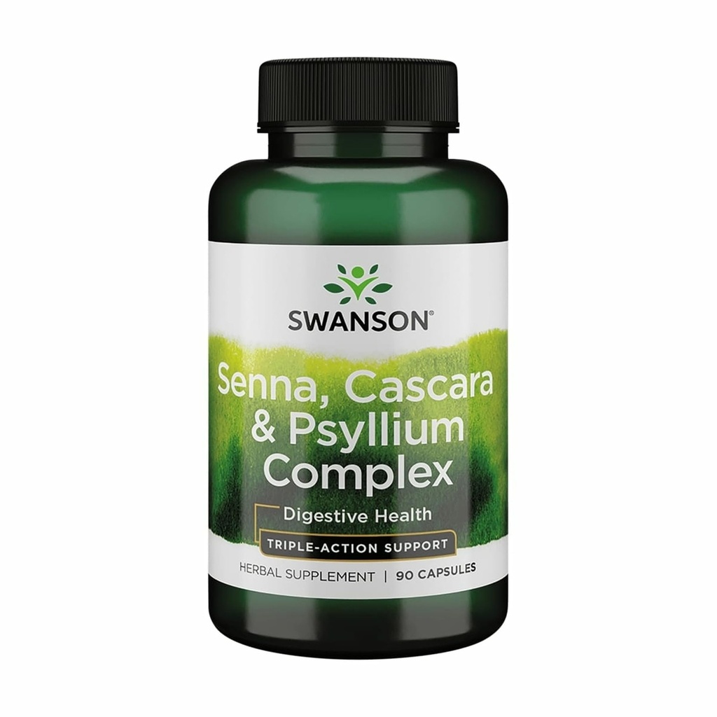 Swanson Senna Psyllium Cascara Komplexní GI Tract Regularity Podpora 90 Kapsle