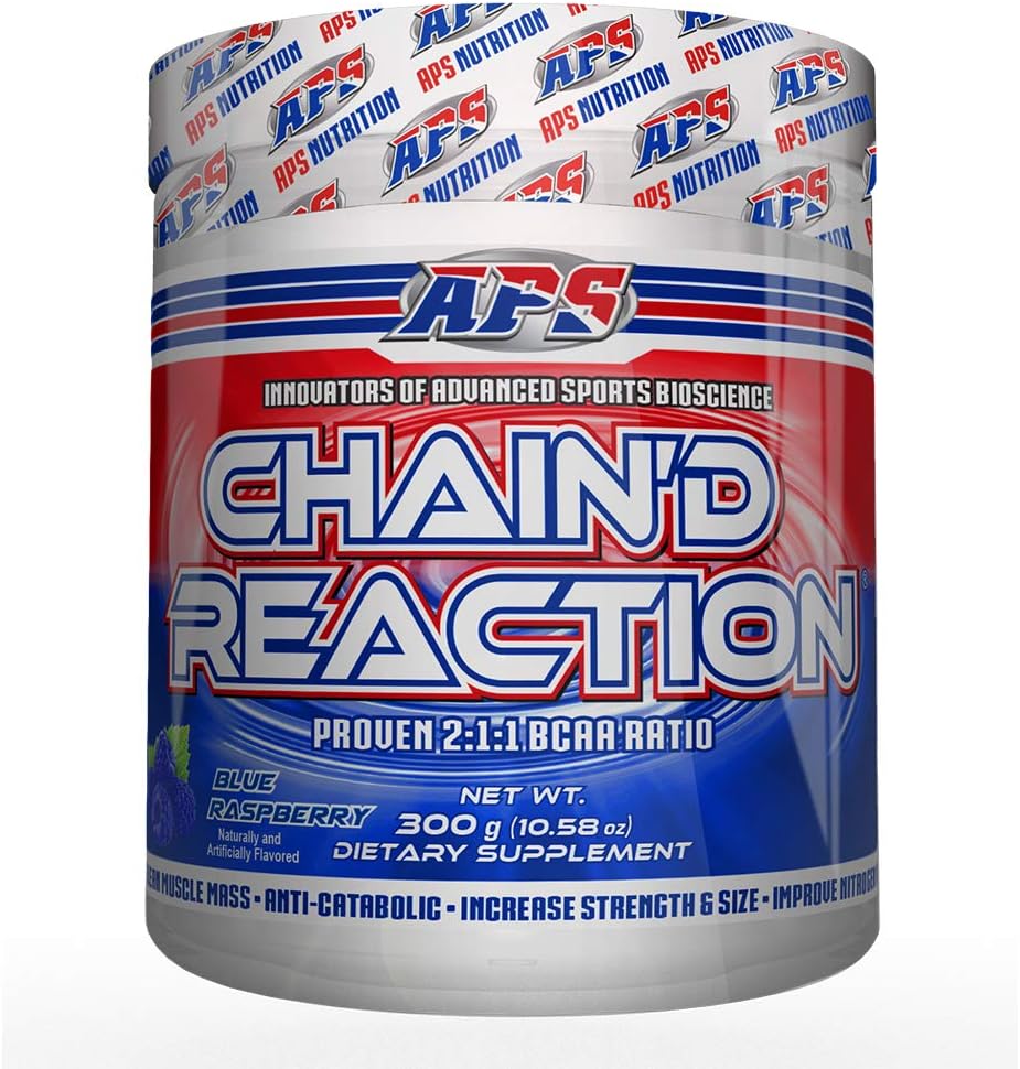 Řetězec 'd reakce - Ultimate BCAA aminokyseliny recovery pomoc pro růst svalů, modrá Malina, 300 gramů