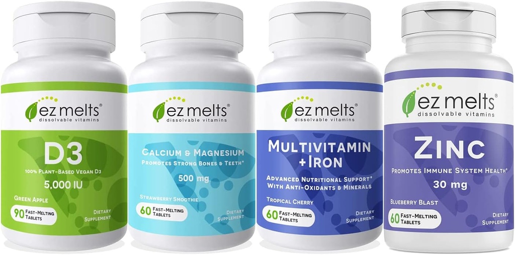 EZ Melts Essential Men 's Health Bundle, Sugar- Free, 1-3-Month Supply