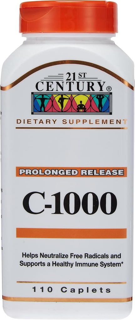 21. Století C- 1000 Prodloužené vydání vitamin dodatek, 110 Tablety
