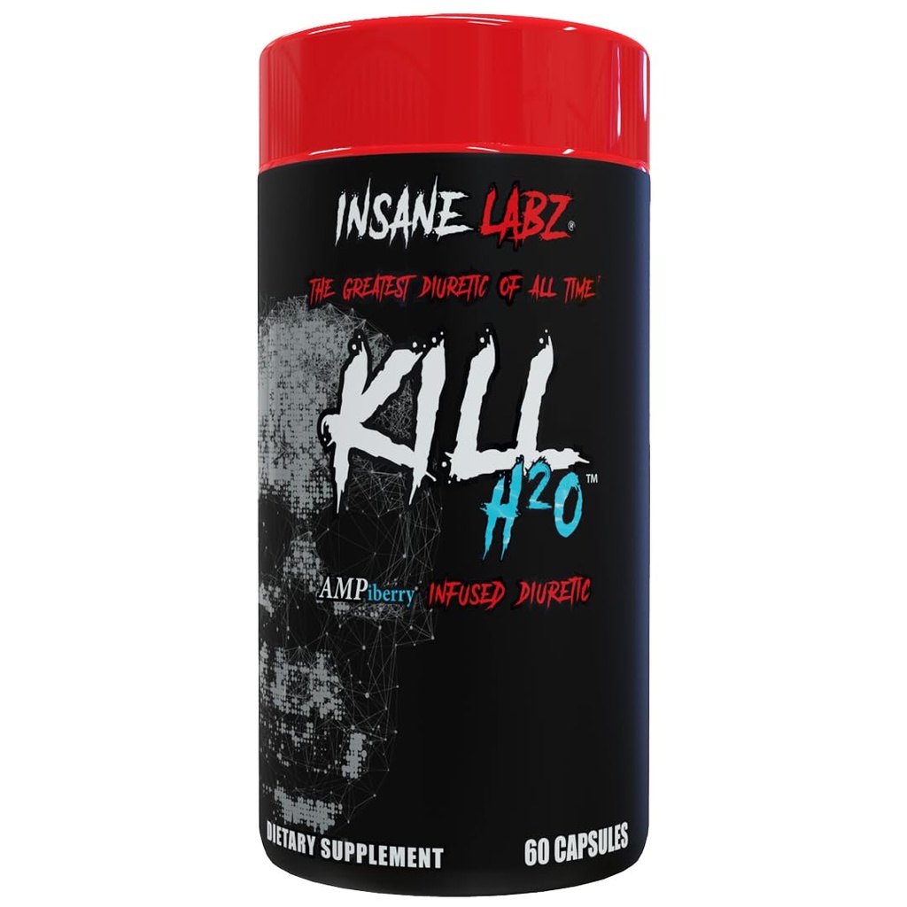 Šílený Labz Kill H2O, AMPiberry Infused Diuretic, Snížit zadržování vody a Bloating Relief s kořen a Zelený čaj Extract, 20 Služeb