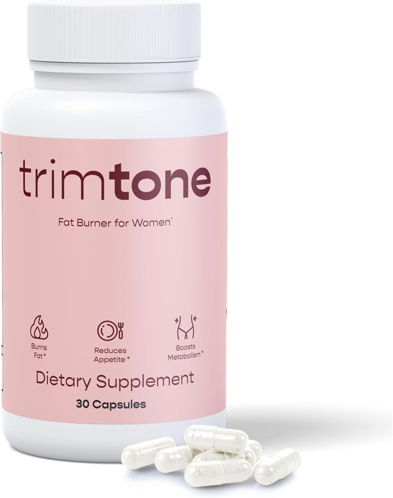TRIMTONE hubnutí pilulky ženy nálada posílení Formule, Appetite Suppressant & Detox Čisté spalování tuků pro ženy, dietní pilulky, které pracují rychle pro ženy, Optimální pro břišní tuk - 30 Kapsle (1 per day)