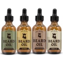 Striking Viking Beard Oil for Men - 0.66 Fl Oz Pack of 4, Vanilla, Sandalwood, Cedarwood & Citrus - Promotes Fuller Growth with Beard Growth Oil - Cedarwood Vanilla Sents for Men