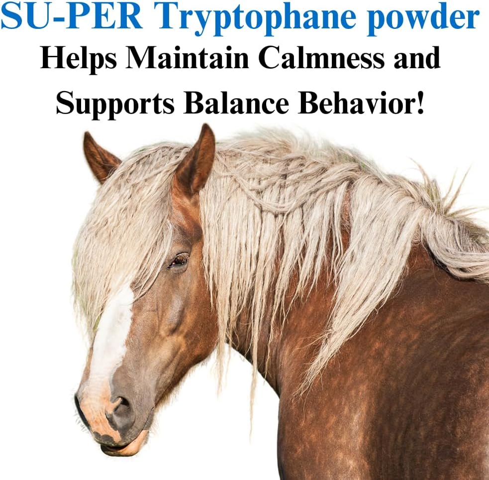 SU-PER Tryptophane Horse Calming Dodatek - Udržovat kalmness a podporuje vyrovnané chování - 2.5 liber, (2 balení)