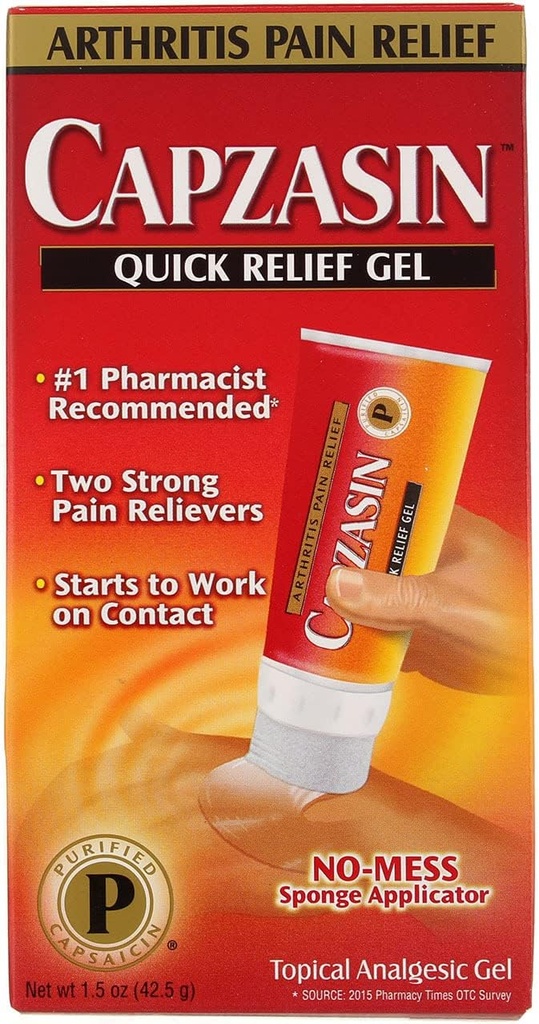 Capzasin Capzasin Artritis Pain Relief Quick Relief Gel, 1.5 oz (balení po 3)
