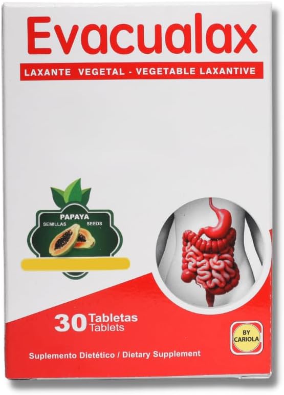 Senna Laxative Tablety - Přírodní zelenina Laxativní s Senna Leaf, Prune & Papaya Seed - Bylinné Stool Softener pro zácpu, stravovací podpora, Postpartum & Travel - 30 Tablet