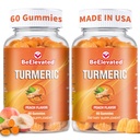 Kurkumin Kurkumin Žvýkačky - Extra síla 2000mg 8: 1 Extrakt Kurkumové doplňky Žvýkačky s Black Pepper & Ginger - Vegan Non- GMO Společná podpora Žvýkačky - Peach Flavor - Pack of 2