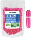 XPRS Nutra Velikost 0 Prázdné kapsle - 100 Počet prázdných želatiny Kapsle - Prášky pro DIY Kapsle Náplň - Čisté Bovine Pill Gel Caps pro Do- It- Vaše vlastní doplňky (Azalea Pink)