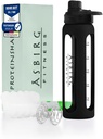 2.0 Fitness 124; Protein Shaker vyrobený ze skla 124; Protein Shaker 124; Pití láhev 124; s Spiral Ball 124; 24 oz (Black)