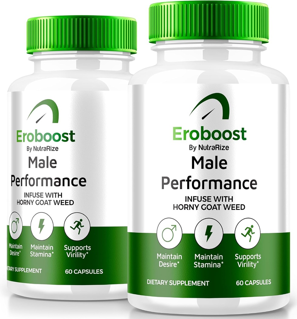 (2 Pack) Eroboost doplněk pro muže, Eroboot mužský dodatek, Denní výživa na podporu špičkové výkonnosti a celkové Wellness, Oficiální Ero Boost Recenze Formule (120 Kapsle)