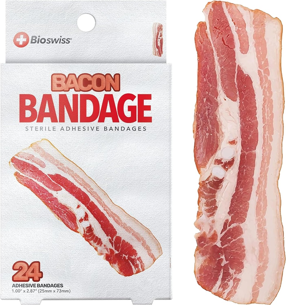 Bioswiss Kids Obvazy, Bacon Shaped Self Adhesive Bandage Set, Latex Free, Sterilní Wound Care, 24 Počet