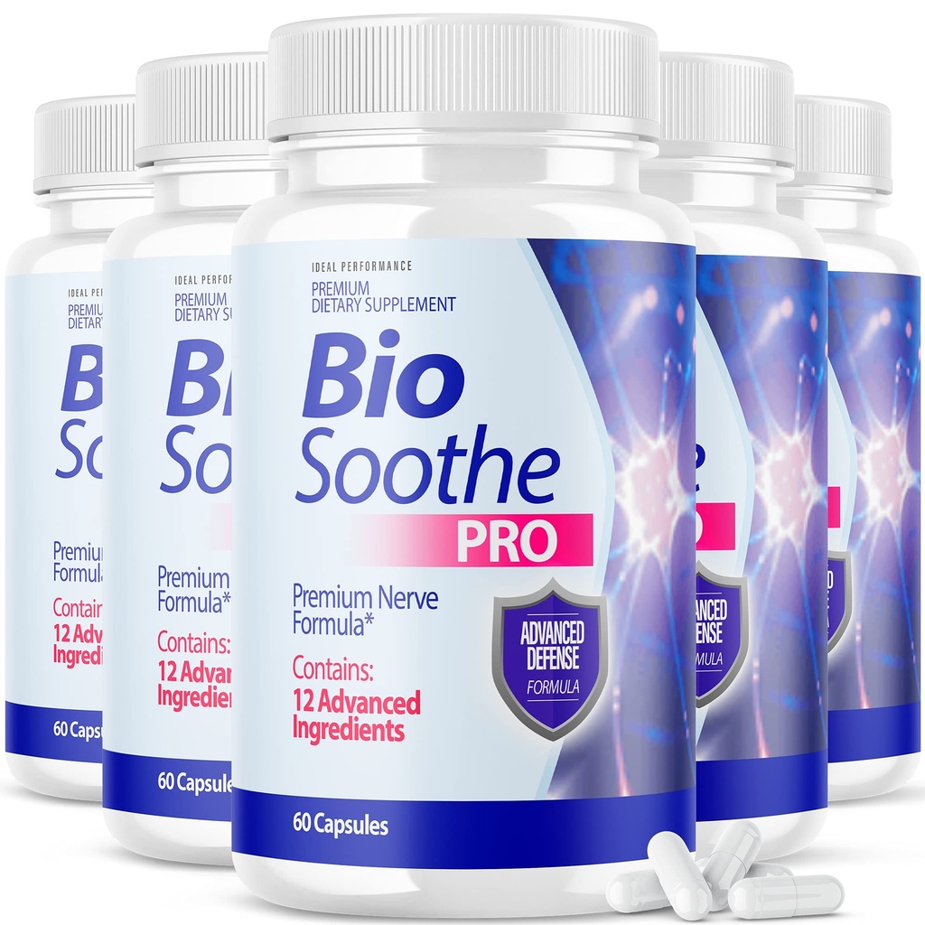 IDEAL VÝKONNOST (5 Pack) Biologicky uklidňující Pro Neuropatie Léčebná kapsle pro Nerve Pain Opravy pilulky Bio Soothe Premium doplněk Formule Alfa Fix Neeve (300 Kapsle)
