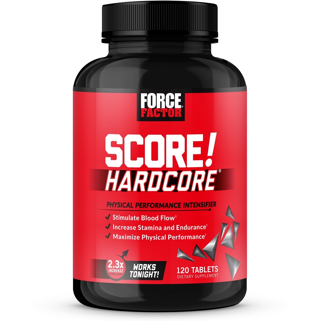 Silové skóre! Hardcore Nitric Oxide Booster doplněk pro muže s L- Citrulline, Yohimbe, Black Maca & B Vitamíny pro zvýšení Stamina, a maximalizovat fyzickou výkonnost, 120 Tablety