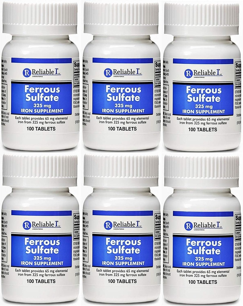 Sulfát železitý Železo 325 mg Generický pro Feosol 100 Tablety PACK 6