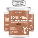 Kostní Xtra - Vegan Kostní Pevnost Formule pro silnější kosti, Plant- based vápník z mořských řas, Vitamíny D3, Vitamin K2, hořčík, Fosfor & Více pro dospívající, Dospělí - 3 měsíce Dodávka 124; 3 Pack