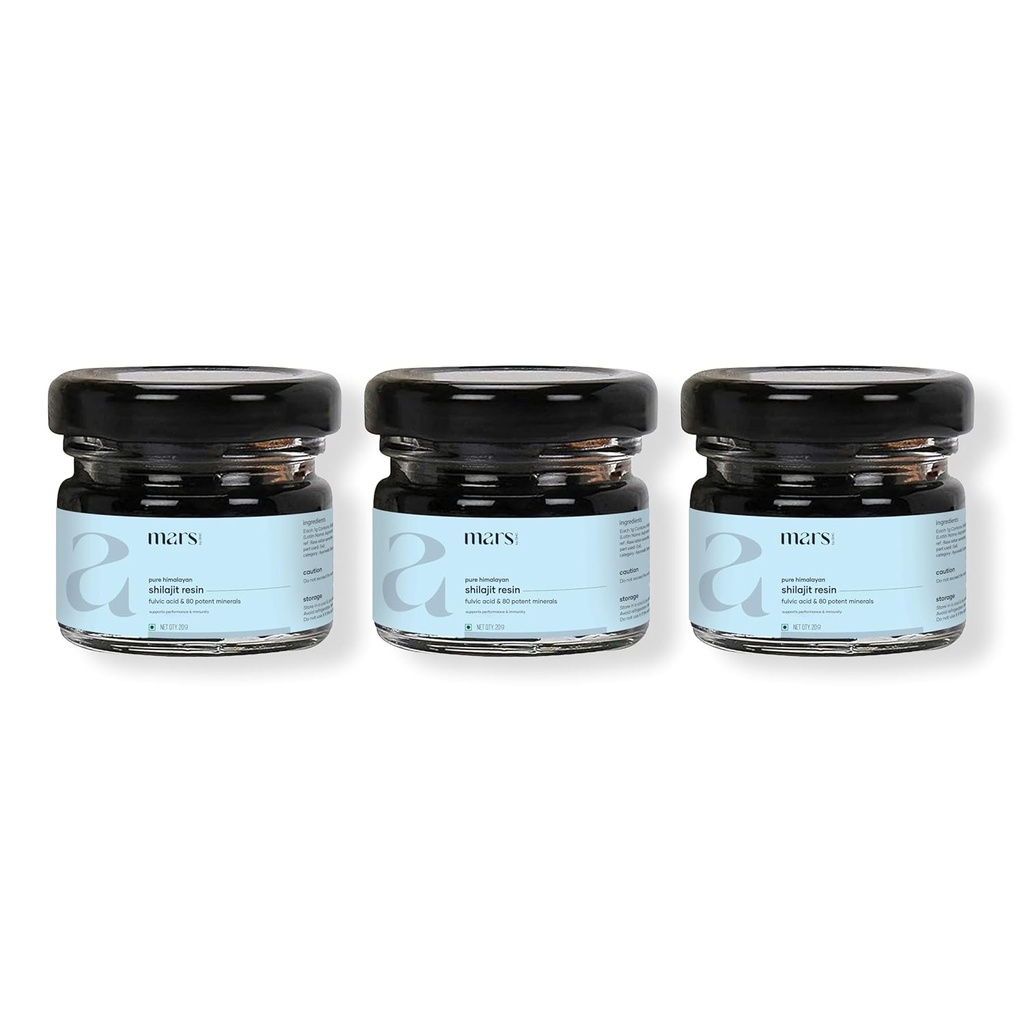 Mars Himalayan Organic Shilajit Resin 124; Natural Resin Sourced from the Himalayas Israe124; Podporuje Vitality, Energy & Celkově Wellness Israe124; 45g Israe124; Balení 3