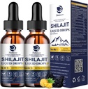 Lukaree 16-in-1 Shilajit Drops for Men and Women, Ashwagandha, Ginseng, Turmeric, Rhoddiola, Amla, Moss, Tekutý vitamin dodatek s 85 + Stopové minerály a kyselina Fulvická, 2 FL Oz (2 balení)