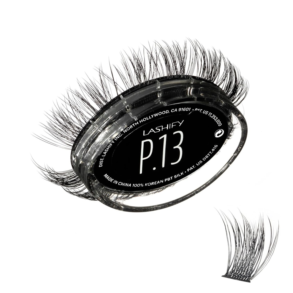 Lashify Plushy 13mm Gossamer řasy v černé, snadné DIY falešné řasy pro objemný, ale stále přírodní vzhled