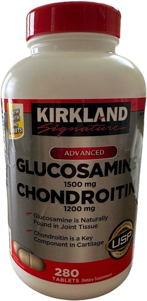 Podpis Kirkland Glucosamine HCI 1500mg Chondroitin Sulfát 1200mg 220 tablet / nový zvýšený počet