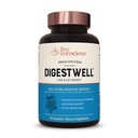 Živá konscious DigestWell Okamžitá podpora - Fast- působící stravitelná podpora 124; Broad Spectrum enzyme, Probiotic & Bylinný vzorec - Sníží každodenní plyn & Bloating - 90 Kapsle