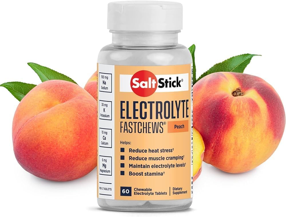 Saltstick Fastchews Buffered Electrolyte Salts Tablet - 60 Počet, Peach - 03- 4060