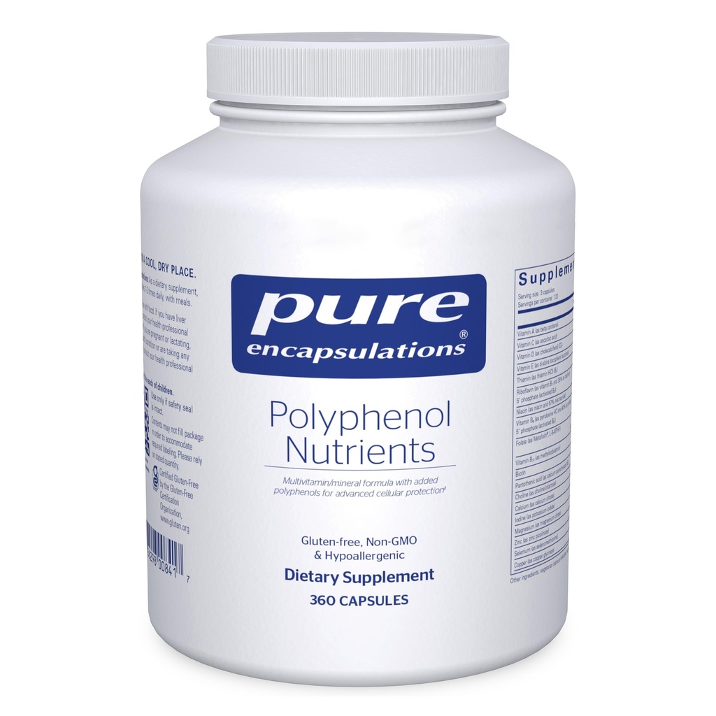 Čisté Enkapsulace Polyfenol Nutrienty PHARMA124; Hypoalergenní Nutriční Dense Multivitamin / Minerální vzorec PHARMAR 124; 360 Kapsle
