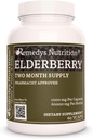 Remedy 's Nutrition Elderberry PHAR124; 1000 mg, 60 Vegan Kapsle Bylinné dietní dodatek PHAR124; Dva měsíce dodávky