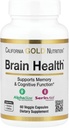 California Gold Nutrition Brain Health with Alpha- Glycerophosphorylcholin, vápník, fosfor a fosfatidylserin, 60 Veggie Kapsle