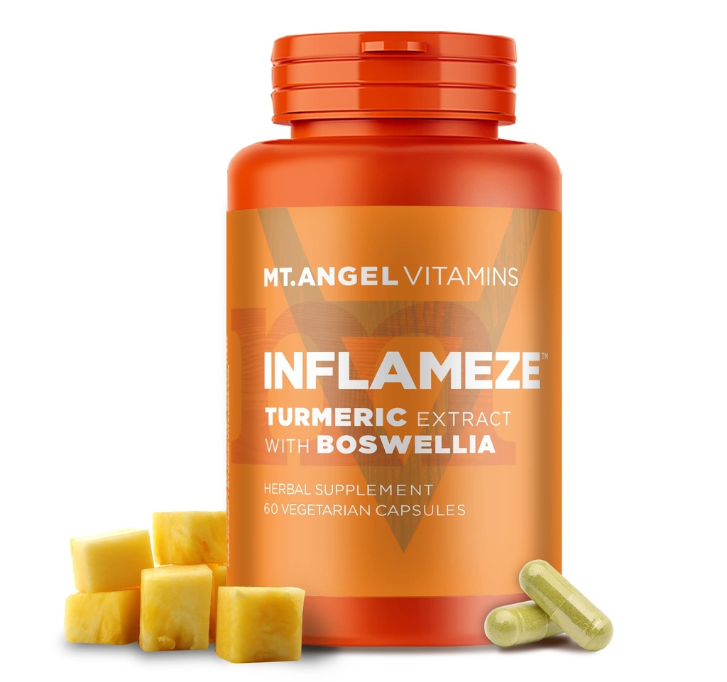 Mt. Angel Vitamins - InFlameze, Boswellia, Curcumin, Quercetin, Bromelain (60 vegetariánských kapslí)