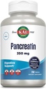 Kal Pancreatin 350mg, Dědičné Enzymy pro ženy a muže, Pankreatické Enzymy pro stravitelnou podporu zdraví, Gluten Free, Non- GMO, Rychlá dezintegrace, 60denní záruka, 250 Servings, 250 Tablet