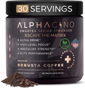Alphacino Apex Instant Houba Káva - Black Maca Ashwagandha + Energy Drink Powder for men, Ideální pro budování svalů růst, Sharp Focus & Stamina, Mens Energy Powder Drink Mix, S7-30SV (4.68 oz)