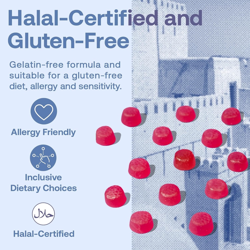 786 Biotin Boost Vitamíny - Halal Gummy Vitamíny pro vlasy, kůže a nehty - Vegan, gluten- Free, 10,000mcg Per Serving [Nejvyšší potenciál]