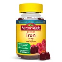 Příroda Made Iron 18 mg na porci s vitamínem C, Dietní dodatek pro podporu červených krvinek, 60 gumové, 30 denní zásobování