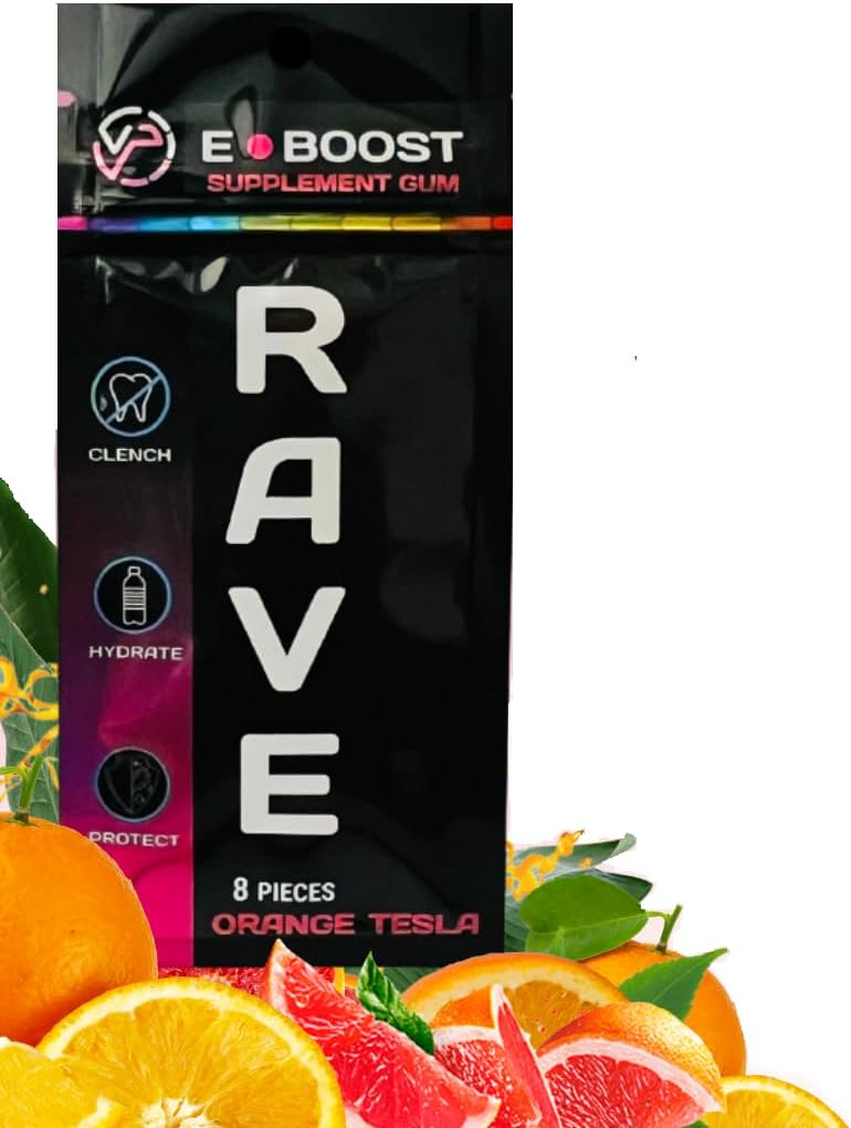VitaPLUR E- Boost Gum, 10 Pack, Rave dodatek, Festival Wellness, Magnesium, Rave Vitamíny, Rave Gear, Antioxidants & Electrolytes, 5-HTP zdarma! Adderall Comedown